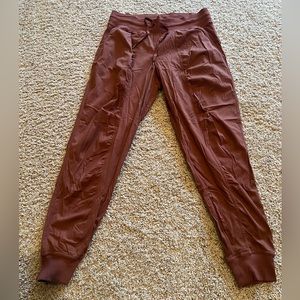 Lululemon dance studio joggers. Size 8 and 6. Mauve/ nude color. Lightly used